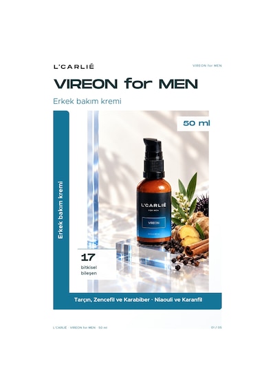 L'carlıe Vireon For Men Erkek Bakım Kremi 50 Ml