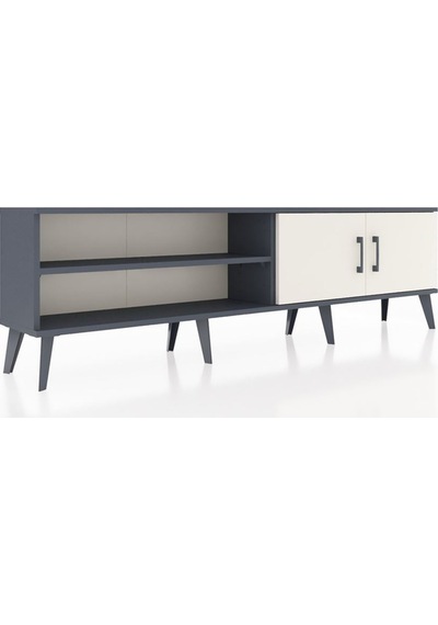Arges Tv Ünitesi 2 Raflı 2 Kapaklı 176x30x51 Antrasit-aytaşı/antrasit Aytası/antrasıt Arges Tv Ünitesi 2 Raflı 2 Kapaklı 176x30x51 Antrasit-aytaşı/antrasit Aytası/antrasıt