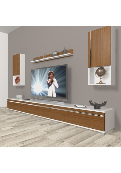 Decoraktiv Eko 270ta Mdf Tv Ünitesi Tv Sehpası Beyaz - Ceviz