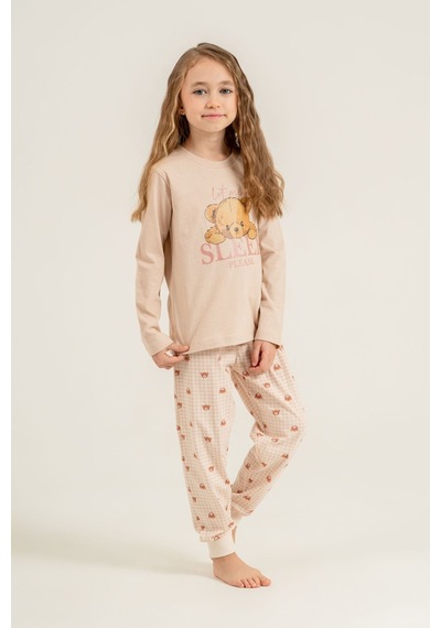 Rolypoly Kız Çocuk Let Me Sleep Please Pembe Uzun Kol Pijama Takım Rp3915-c-v1 Rp3915-c-v1