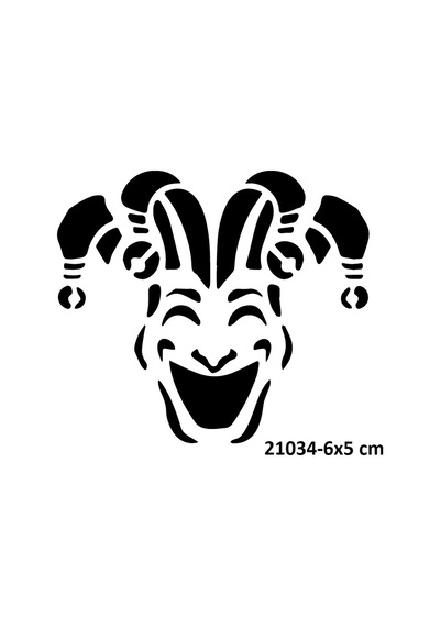 Airbrush Tattoo Palyaço Stencil Süsleme Ve Boyama Kalıbı
