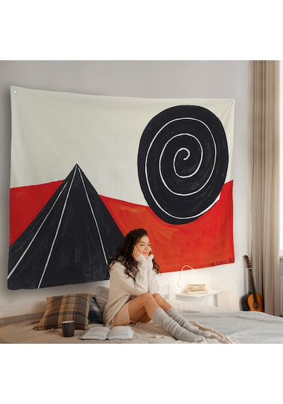 Alexander Calder - Piramit Ve Sarmal Duvar Örtüsü - Pyramid And Spiral-7111