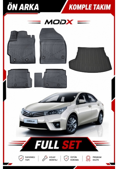Chevrolet Aveo Sedan 2011-2019 Araca Özel Bagaj Havuzu + Universal Havuzlu Paspas Takımı 3d