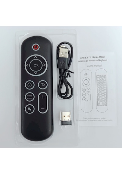 Bruxe M5 Araç Android Box Uyumlu Universal Kablosuz Çift Modlu Klavyeli Uzaktan Kumanda Diğer