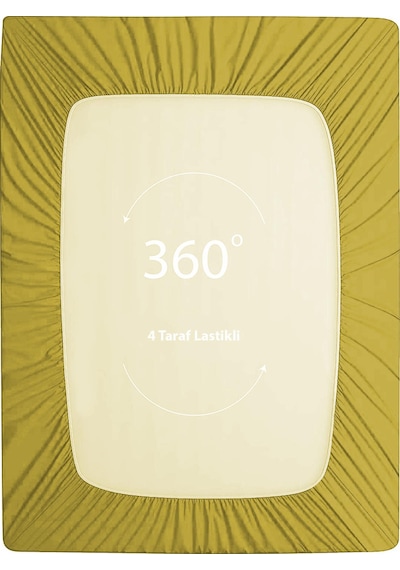 Soley Jersey %100 Pamuk Çift Kişilik 140 X 200 Lastikli Çarşaf Hardal Sarısı