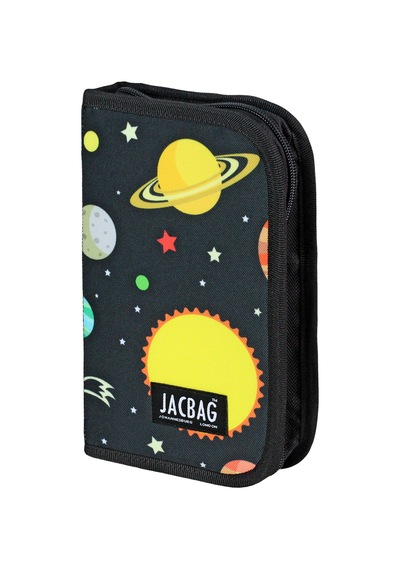 Jacbag Cover -sert Kapaklı Lastikli Kalem Kutusu Cover-galaksi renkli