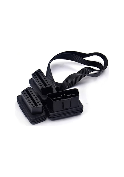 Summer Love 16 Pin Obd 2 Uzatıcı Elm327 Erkekten Çift Dişi Y Ayırıcı Dirsek Obdıı Uzatma Konnektör Kablosu 0,3 M