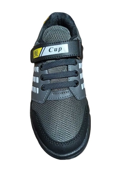 Mini Cup Gri Siyah Unisex Kids Sneaker Esnek Rahat Kalıp Çocuk Spor Ayakkabı Tam Kalıp Günlük Ayakkabı Gri - Siyah