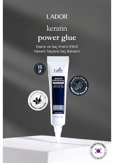 Lador Yoğunlaştırılmış Keratin İçeren Onarıcı Saç Kremi LADOR Keratin Power Glue 15g