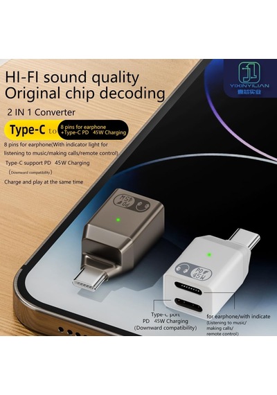 Livx Type C To Type C Ve Lightning 45w Hızlı Şarj Kulaklık Dönüştürücü Otgcl
