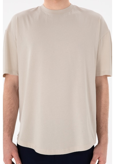 U.S. Polo Assn. Erkek Long Fit Bisiklet Yaka Taş Basic Tişört 50305988-VR049