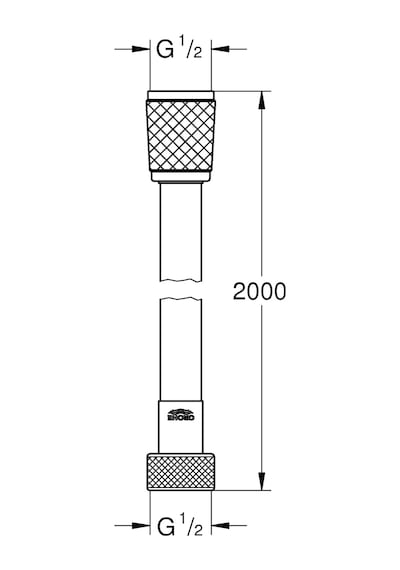 Grohe Vitalioflex Comfort 2000mm Duş Hortumu, Krom, 27173002 Diğer