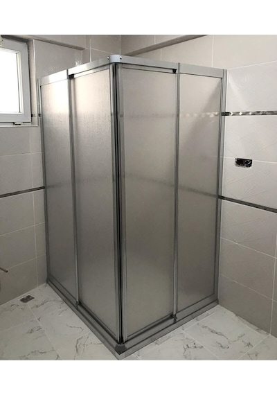Nokta Duşakabin 80 x 85 Teknesiz Mika Plastik Cam Duşakabin Nd409 Şeffaf