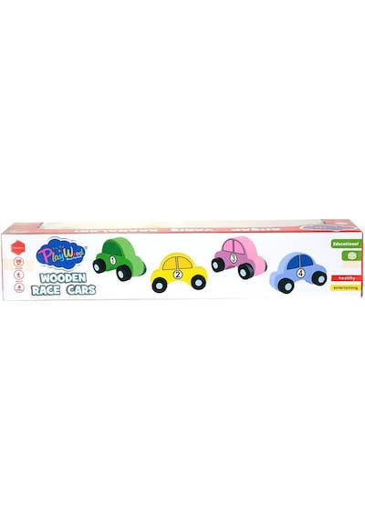 380-Ony Onyıl Playwood Ahşap    Yarış Arabası 4'Lü