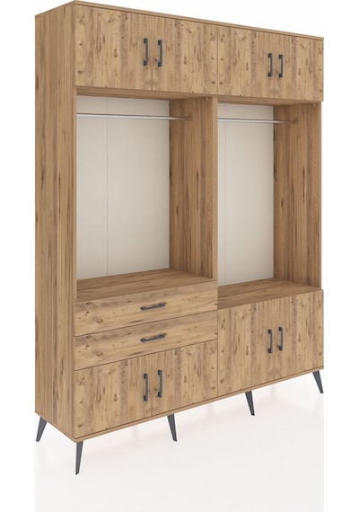 Hyperion Gardrop 7 Raflı 2 Çekmeceli 2 Askılı 176x44x221 Çam-çam Çam Hyperion Gardrop 7 Raflı 2 Çekmeceli 2 Askılı 176x44x221 Çam-çam Çam