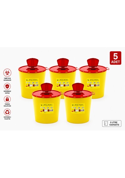 5 Lt Tıbbbi Atık Kutusu 5 Adet