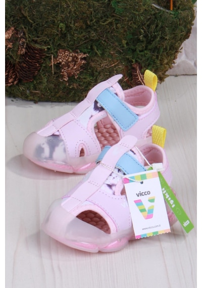 Vicco 332.b25y.217 Live Pudra Işıklı Kız Çocuk Sandalet Pudra