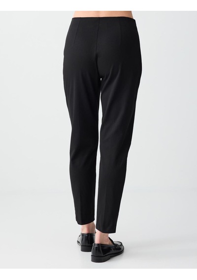 Jimmy Key Jimmy Key Siyah Yüksek Bel Normal Paça Örme Pantolon 6sw186515900