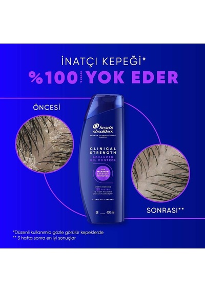 Clinical Strength Advanced Oil Control Yağ Dengeleyici Şampuan 400 Ml X2 Adet
