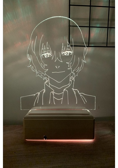 Dazai Osamu 16 Renk Gece Lambası Çok Renkli