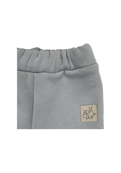 Bebegen Unisex Gri Kuzu Nakışlı Üç İp İkili Takım Çok Renkli