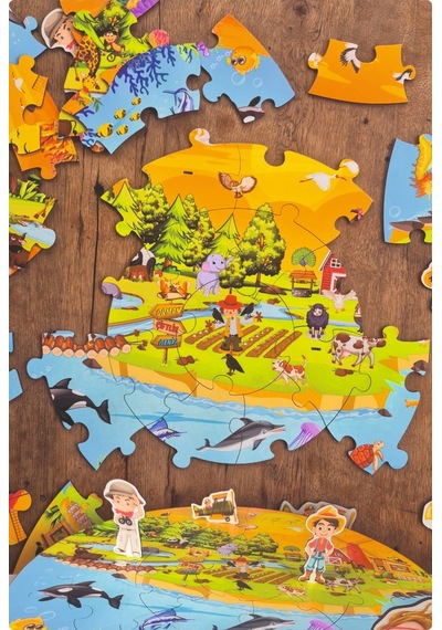 3d Hayvanlar Alemi Puzzle Orman , Çiftlik , Deniz Ve Uçan Hayvanlar