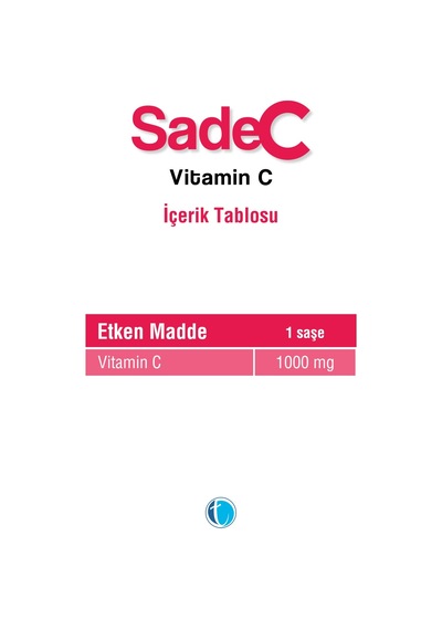 SadeC Vitamin C 30 Saşe C Vitamini