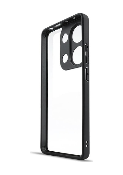 Redmi Note 13 Pro 4g Kılıf Kamera Korumalı Şeffaf Arka Yüzey Uzrm New Roll Kapak - Siyah Siyah