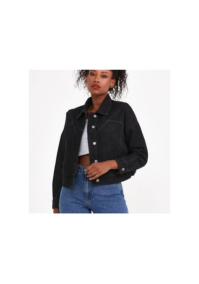 Zdnjeans Dikiş Detaylı Siyah Denim Ceket Antrasit