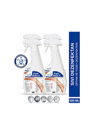 Expel Dezex-A Ortam ve Yüzey Dezenfektanı 4 x 500 ML
