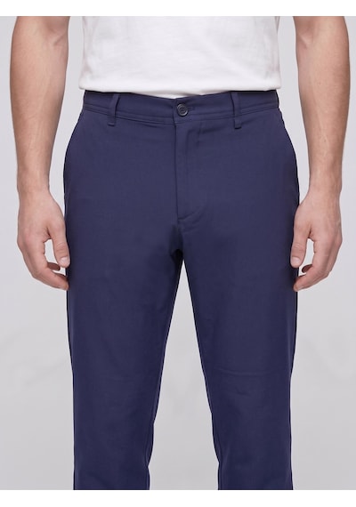 Plus Scorpion Erkek Yazlık Bağcıklı Kumaş Pantolon Slim Fit Rahat Kesim Günlük Pantolon Lacivert