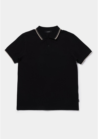 Colin's Colins Regular Fit Polo Yaka Düz Erkek Siyah Kısa Kol Tişört Cl1080027 Q1.v2 Blk