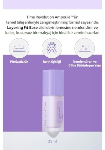 Missha Renk Eşitsizliklerini Nötrleyen Pürüzsüzleştiren Nemlendirici Makyaj Bazı Layering Fit Base , 111136