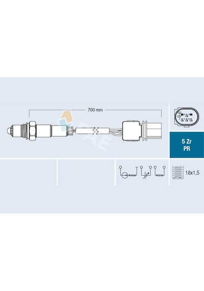 Oksijen - 114 - Sensörü Ön Peugeot P207 06-13 P308 07-14 Cıtroen C4 08-13 Ds3 11-15 1.6 16v Ep6dts Mını - Dpmıx-hb - R5 6 Oksijen Sensörü