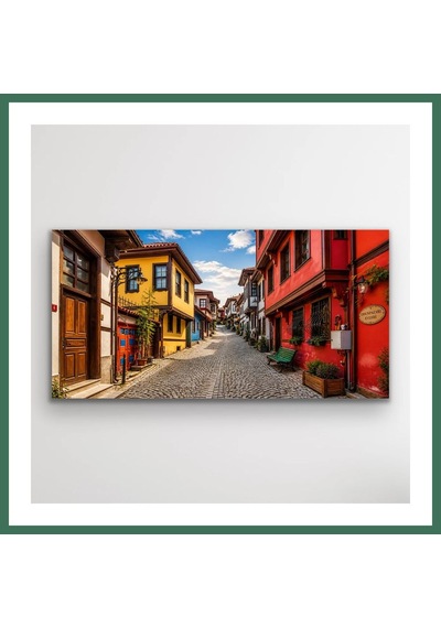 En-cag Eskişehir Odun Pazarı Kanvas Tablo 60x120 Cm Bss Çok Renkli