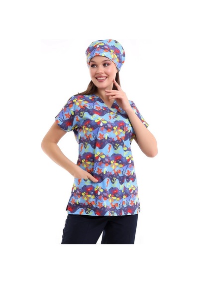 Yarasa Kol Dijital Unisex Desenli Üst - 6530 Deniz Canlıları