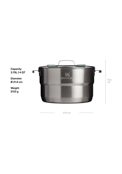 Stanley Wildfare Tam Servis Pişirme Seti, Yeşil/kömür Gri, 3.78 Litre 34cm