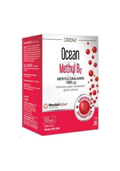 Orzax Ocean Methyl B12 10 Ml - Takviye Edici Gıda