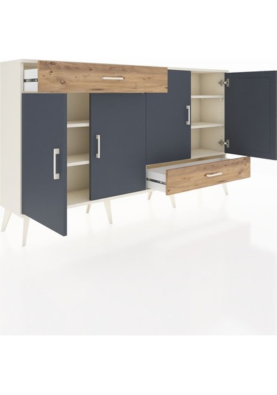Arges Konsol 5 Raflı 2 Çekmeceli 4 Kapaklı 176x30x99 Aytaşı-antra Aytaşı-antrasit/çam Arges Konsol 5 Raflı 2 Çekmeceli 4 Kapaklı 176x30x99 Aytaşı-antra Aytaşı-antrasit/çam