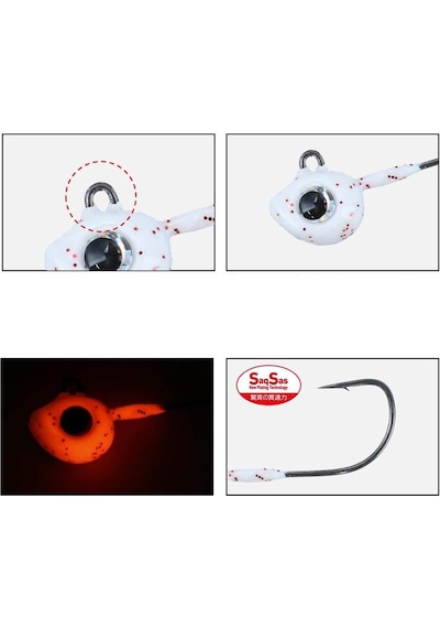 Daiwa Gekkabijin Sw Light Ss Red Glow Jig Head 0.5gr No:10