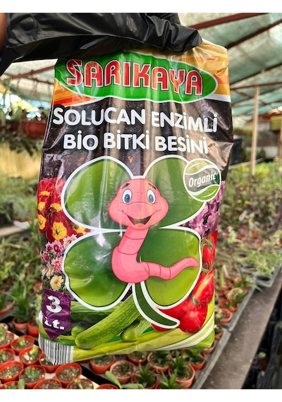 Solucan Enzimli Bio Bitki Besinli Toprak 3 Litre