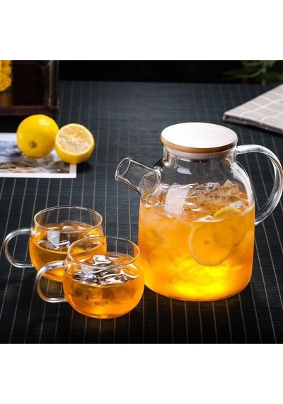 Ivory Borosilikat Cam Demlik 1500 Ml Çok Renkli
