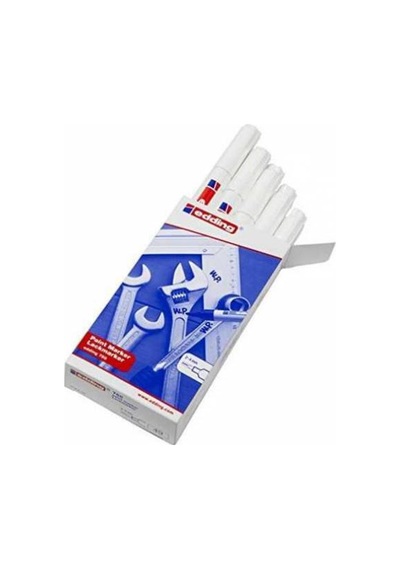 Edding 750 Paint Marker 10'Lu Ambalaj Beyaz Beyaz