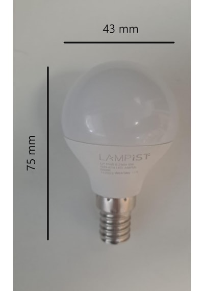 Lampist E14 Duy Top Led Ampul 5w 580 Lm Beyaz Işık 6500k G45