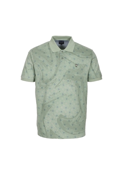 Erkek Polo Yaka Tişört Çağla Slim Fit Ribanalı Kol Pamuklu Baskılı T-shirt Ncs Jeans 1252-çağla Mint