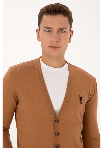 U.s. Polo Assn. Erkek Hırka Triko 50313702-vr233 Bisküvi