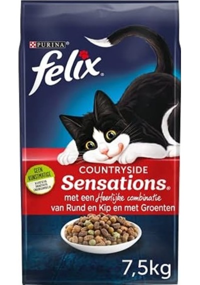 Felix Countryside Sığır Etli & Tavuklu Sebzeli Kuru Kedi Maması 7,5 Kilogram 103 Ivory