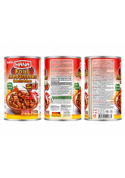 Acılı Bakla Konservesi 400 Gr