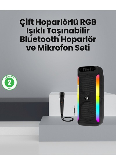 Taşınabilir Şarjlı Hoparlör Usb Sd Kart Aux Girişli Mh-hs9438-1437