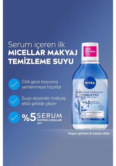 4 Adet Nivea Miccelar Makyaj Temizleme Suyu Yenileyici 400 Ml